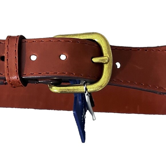 Smathers & Branson Golf Clubs Needlepoint Belt 38 Hand-Stitched Leather NWT - Picture 11 of 16